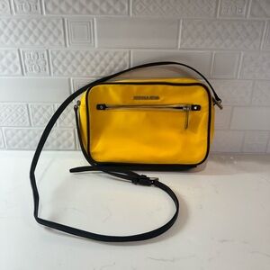 Michael Kors Yellow Nylon Crossbody with Black Trim